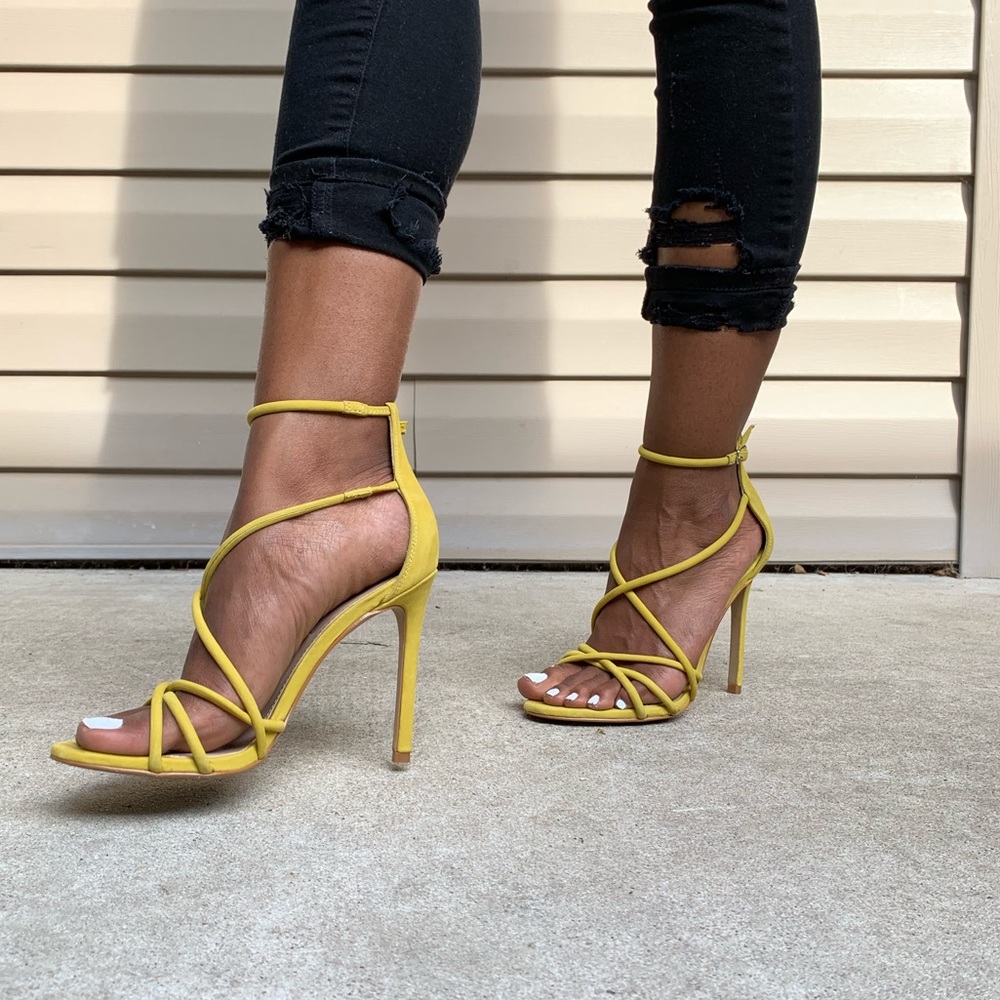 Strapped Yellow Steve Madden Heels